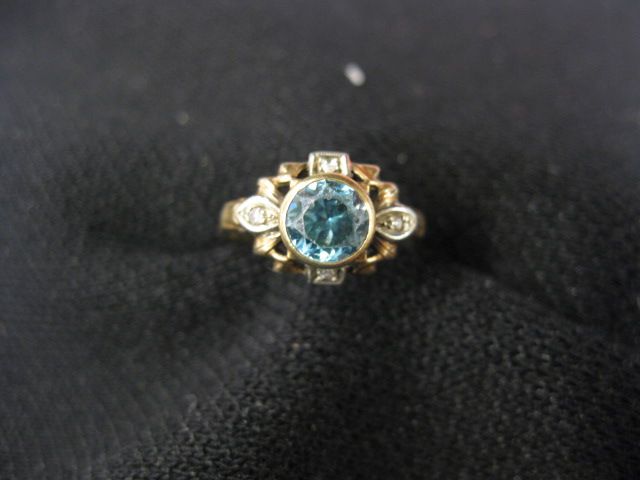 Blue Zircon Diamond Ring 75 14fc33