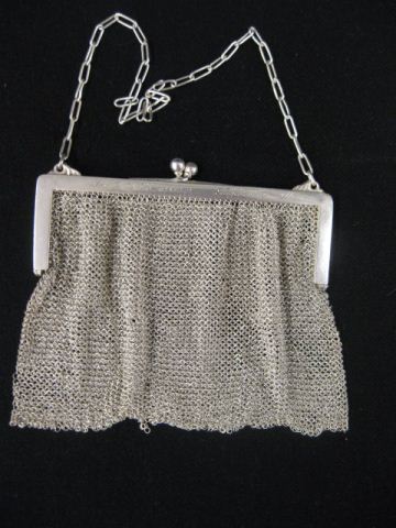 Sterling Silver Mesh Purse with