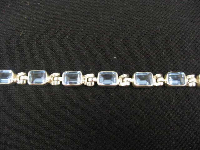 Blue Topaz Sterling Silver Bracelet 14fc4f