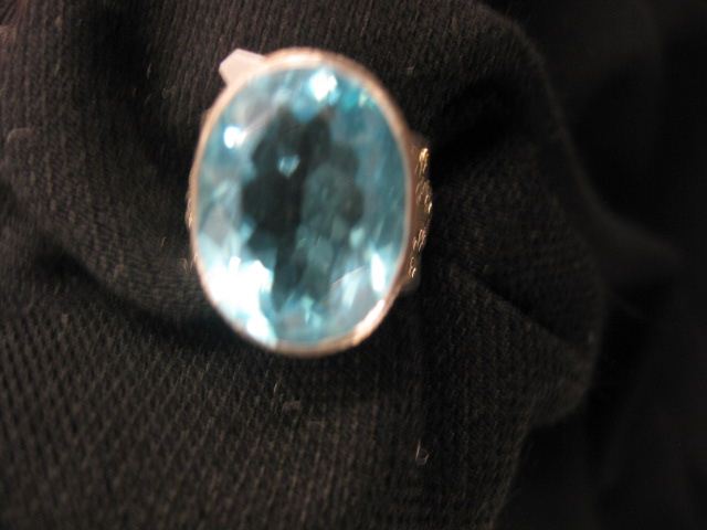 Blue Topaz & Sterling Silver Ring