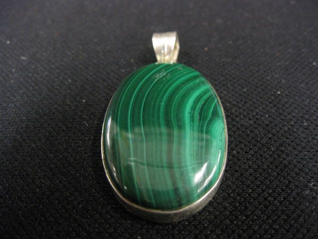 Malachite Sterling Pendant rich