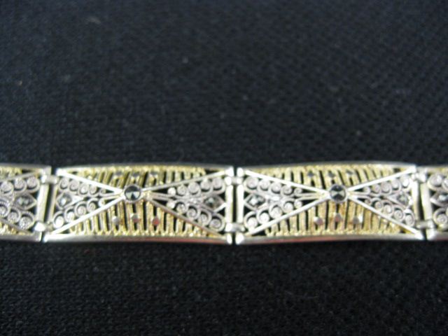Sterling Silver Marcasite Bracelet 14fc5b