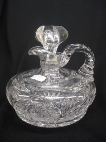 Cut Glass Ship s Decanter pinwheel 14fc74