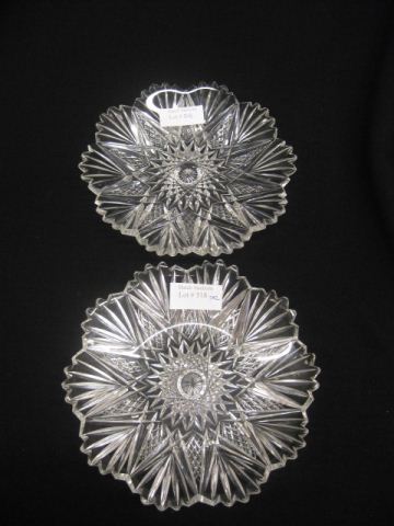 Pair of Cut Glass Dishes brilliant 14fc77