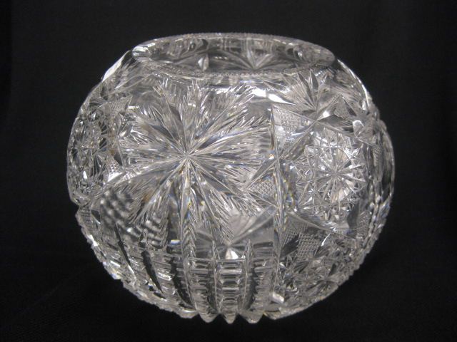 Cut Glass Rose Bowl brilliant period 14fc78