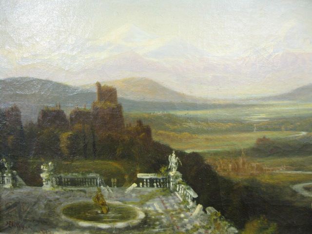 Henry L. Hillyer Oil landscape with