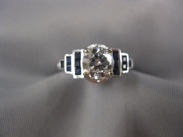 Diamond & Sapphire Ring .83 carat