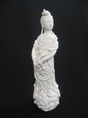 Kuan Yin Porcelain Figurine Blanc de chene 14fce1