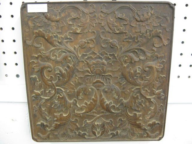 Chinese Carved Huali Wood Plaque