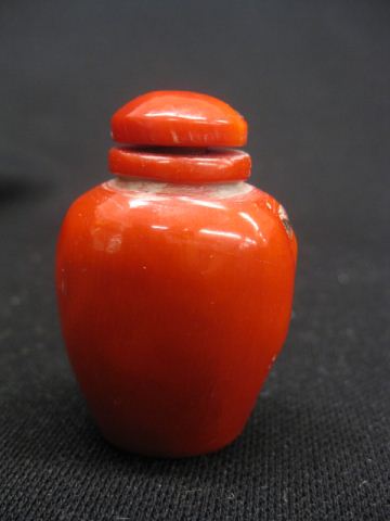 Chinese Coral Snuff Bottle deep 14fcea