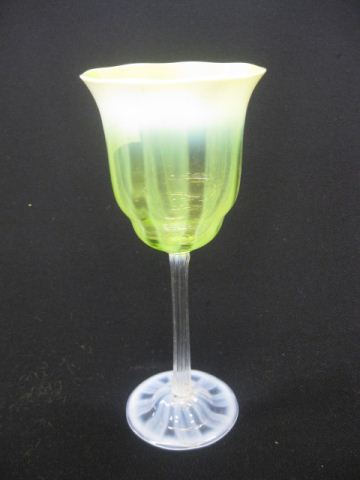 Tiffany Favrile Pastel Art Glass Wine