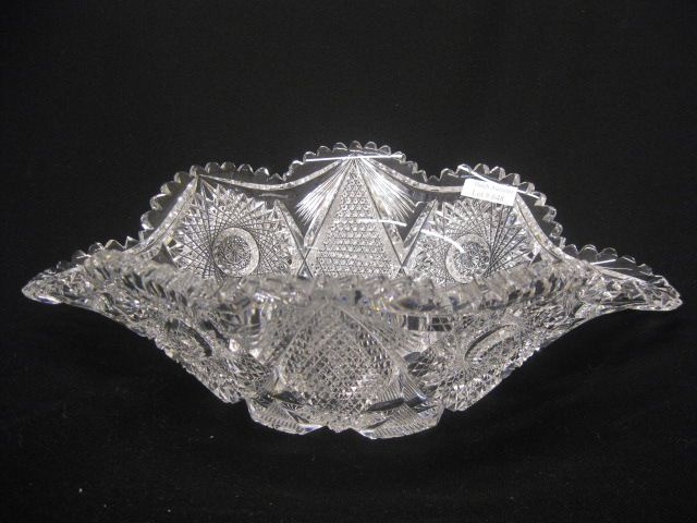 Cut Glass ''Napoleon's Hat'' Bowl