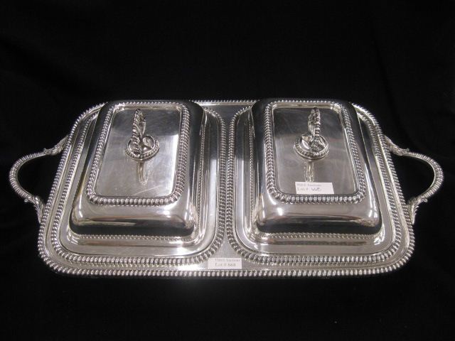 Silverplate Double Entree Serverwith 14fd2d