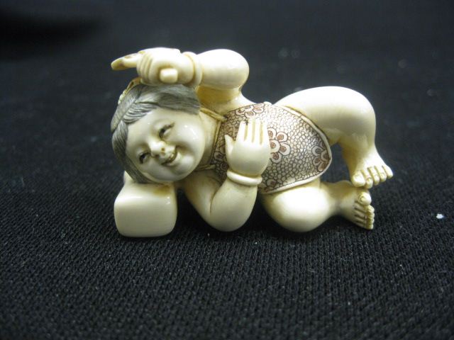 Chinese Carved Ivory Netsuke of