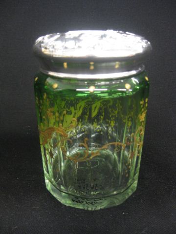 Moser Art Glass Jar emerald to 14fd4c