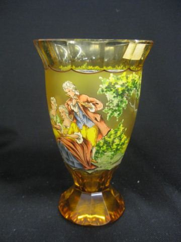 Bohemian Art Glass Goblet courting