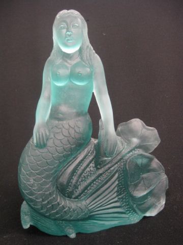 Art Glass Sculpture of a Mermaid