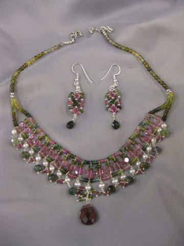 Tourmaline Necklace & Earrings