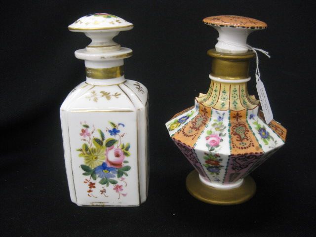 2 Old Paris Porcelain Cologne Bottles 14fd92