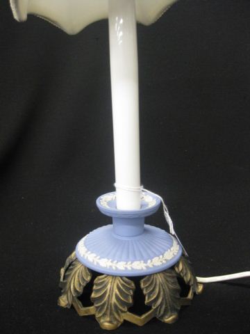 Wedgwood Blue Jasperware Boudior Lamp