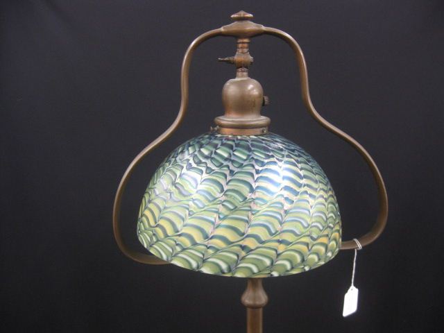 Handel Floor Lampwith Art Glass shade