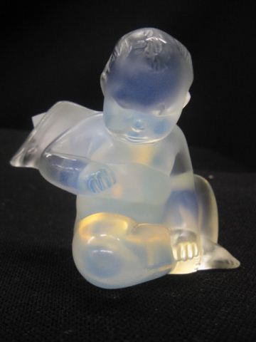 Lalique Crystal Figural Angel Paperweight 14fdaa