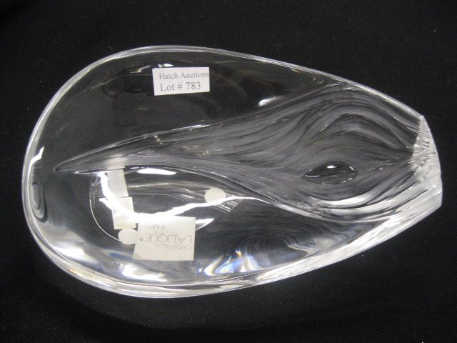Lalique Crystal Dish frosted flame 14fdae