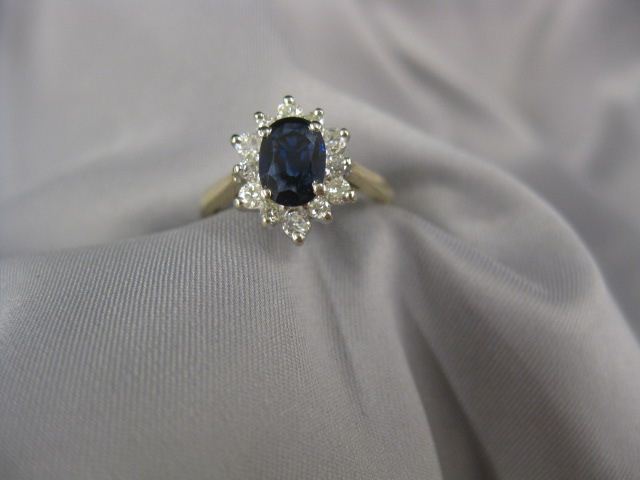 Sapphire Diamond Ring 1 carat 14fdd0