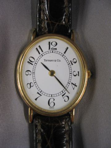 Tiffany 14k Gold Wristwatch oval case