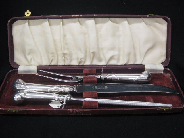 English Silverplate Carving Set 14fde3