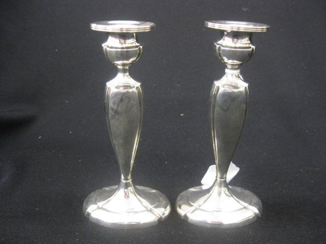 Pair of Sterling Silver Candlesticks