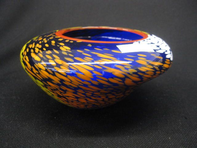 Art Glass Vase orange yellow and 14fe08
