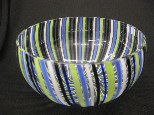 Venini ''Canne'' Stripped Bowl