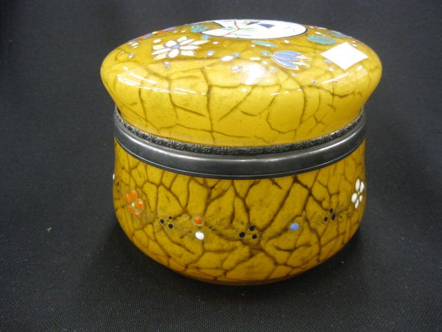 Art Glass Dresser Box enameled