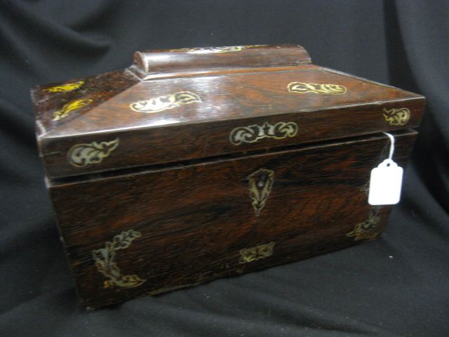 19th Century Rosewood Tea Caddy 14fe7a