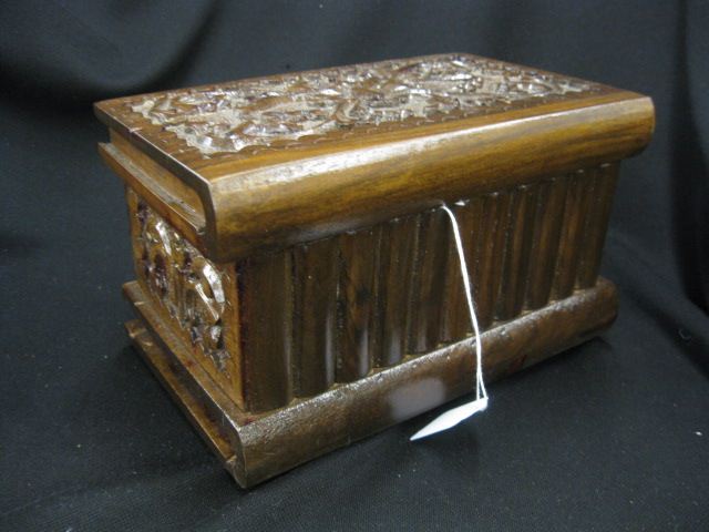 Victorian Carved Wooden Box faux 14fe75