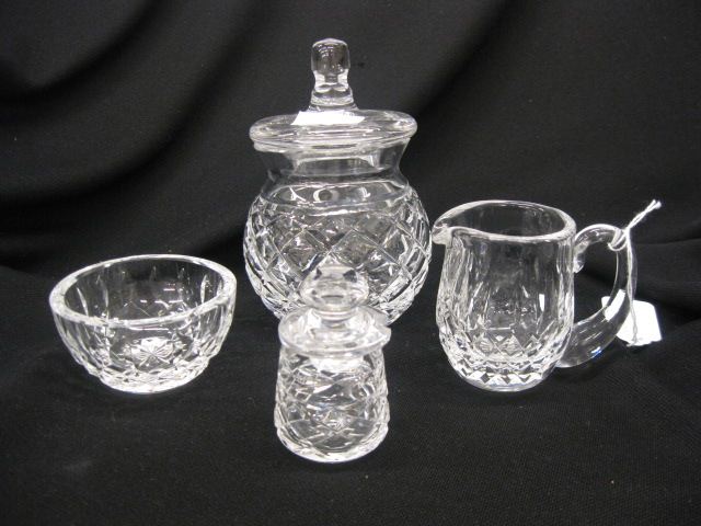 4 pcs Waterford Cut Crystal mustard 14fe90