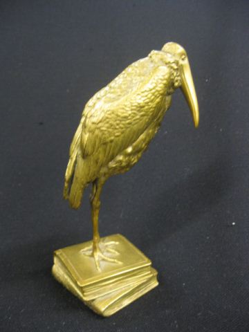 J. Kucharzyk Bronze of a Stork standing