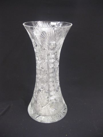 Cut Crystal Floor Vase elaborate 14ff09