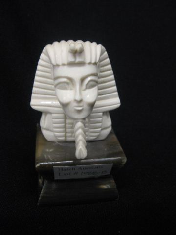 Egyptian Carved Ivory Bust of King Tut