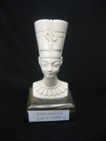 Egyptian Carved Ivory Bust of Nefertiti
