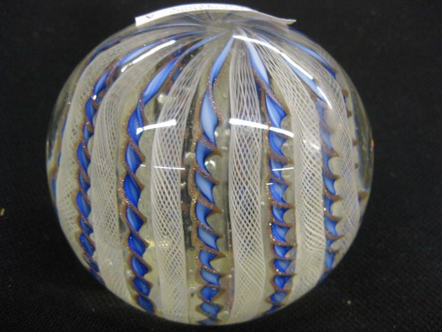 Italian Art Glass Paperweight ribbon 14ff3d
