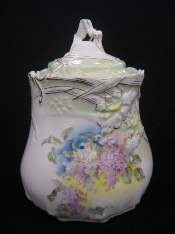 R.S. Prussia Porcelain Biscuit Jar fancy
