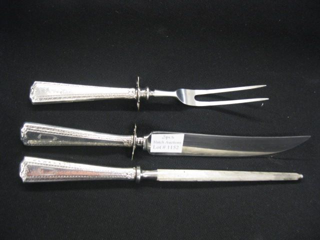 3 pc Sterling Silver Carving Set 14ff58
