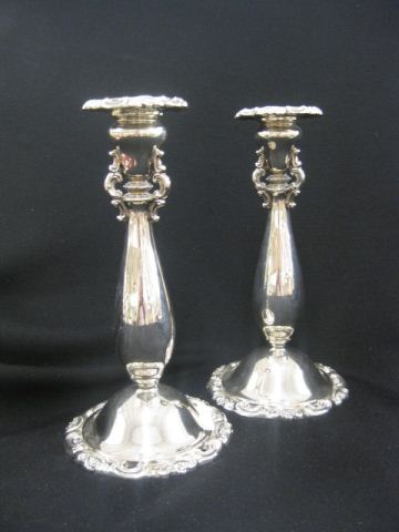 Pair of Wallace Baroque Silverplate