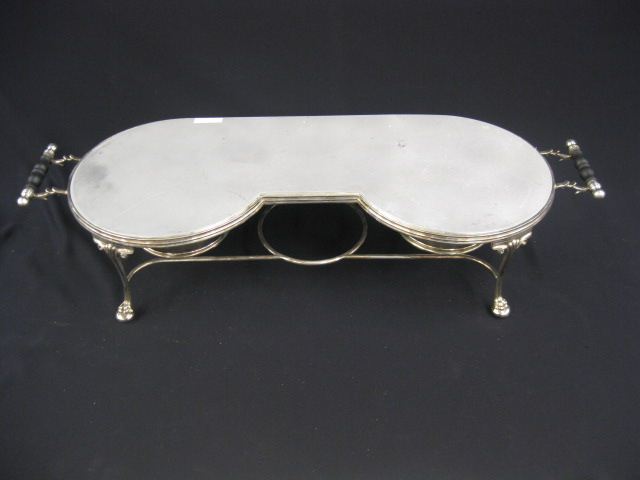 Silverplate Warming Stand double 14ff5d