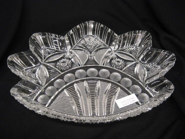 Cut Glass Dish unusual bear paw 14ff88