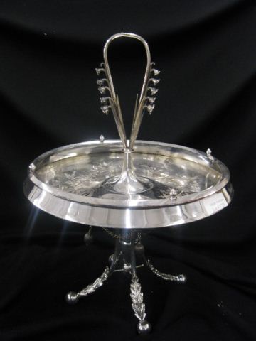 Meridan Victorian Silverplate Basket 14ffa3