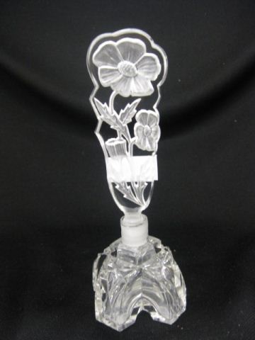 Czechoslovakia Art Glass Perfume Bottle