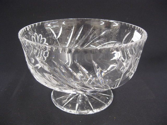 Cut Crystal Bowl pedestal base 14ffcd